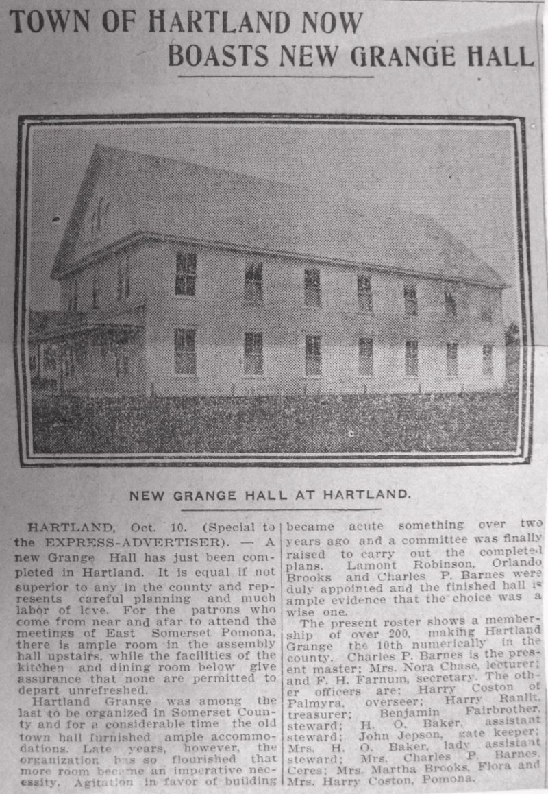 P. of H. Grange No. 452 - Hartland, Maine